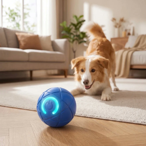 Rolly self-moving dog ball